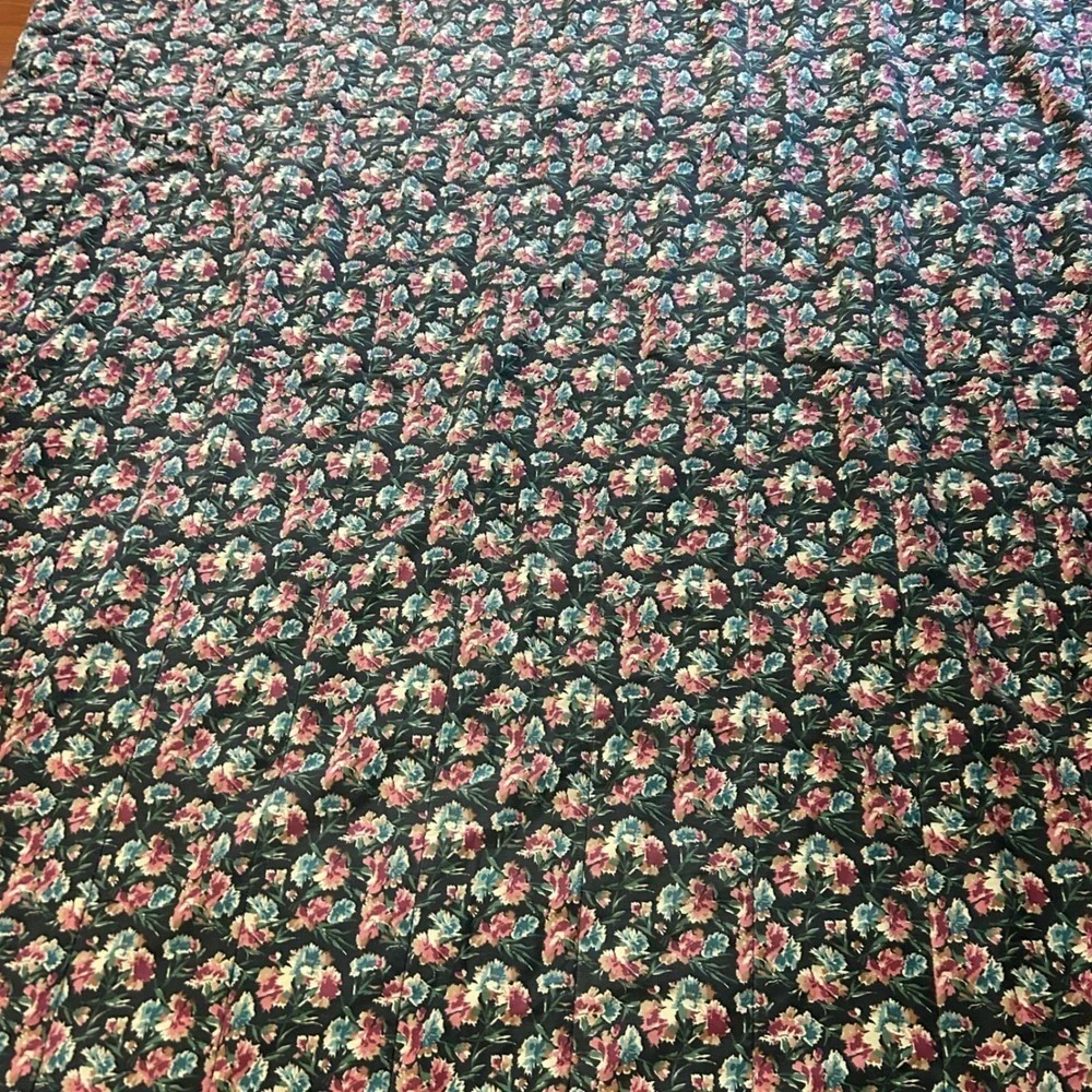 Vintage Ralph Lauren Bistro Style Floral Quilt Full Queen Black Cottagecore